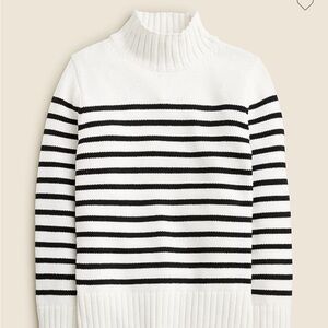 J. Crew Cotton Stripe Turtleneck Sweater